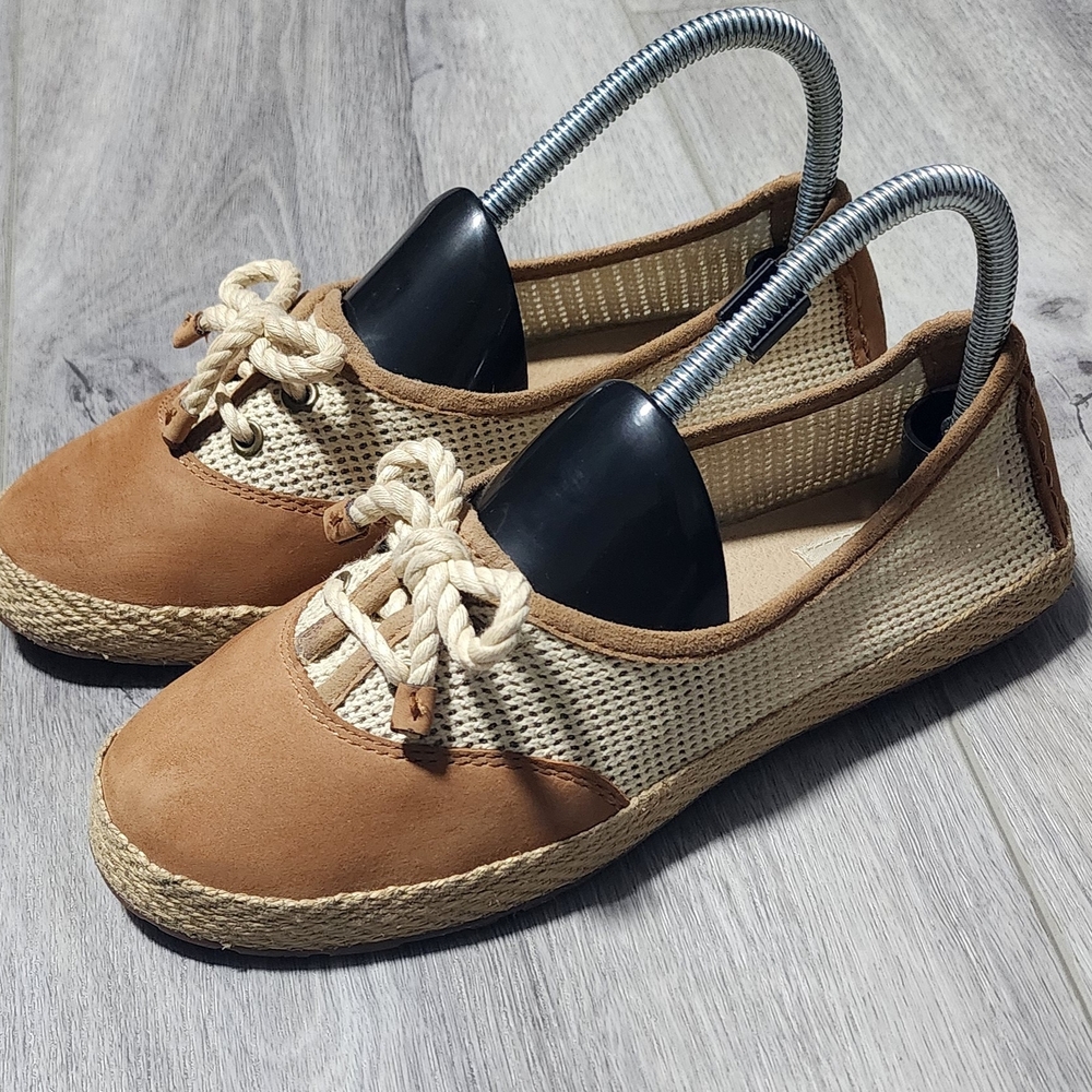 UGG Tan and Cream Espadrilles